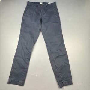 GAP Essential Khaki Pants Men's Size 29x30 Straight Fit Navy Blue Cotton Blend
